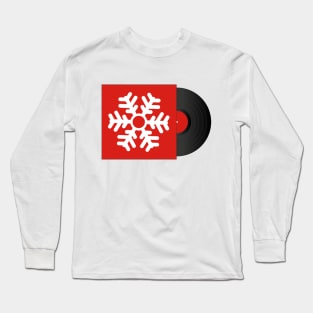 Xmas Vinyl Music | Snowflake | Christmas Party Long Sleeve T-Shirt